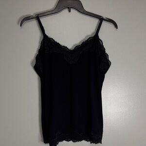 Lane Bryant Black Lace-Trim Camisole